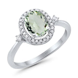 Oval Natural Stone Engagement Ring