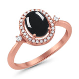 Oval Natural Stone Engagement Ring