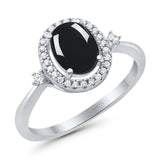 Oval Natural Stone Engagement Ring