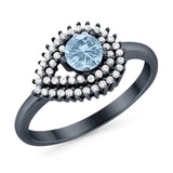 Round Natural Stone Wedding Ring