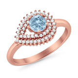 Round Natural Stone Wedding Ring