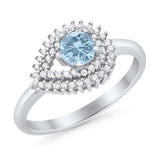 Round Natural Stone Wedding Ring