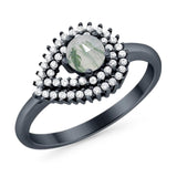 Round Natural Stone Wedding Ring