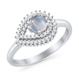 Round Natural Stone Wedding Ring