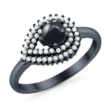 Round Natural Stone Wedding Ring