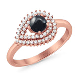 Round Natural Stone Wedding Ring