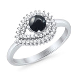 Round Natural Stone Wedding Ring