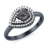 Round Natural Stone Wedding Ring
