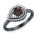 Round Natural Stone Wedding Ring