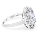 Vintage Style Oval Natural Stone Floral Ring