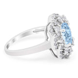 Vintage Style Oval Natural Stone Floral Ring