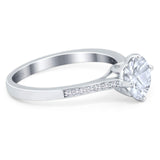 Art Deco Round Natural Stone Wedding Ring