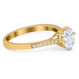 Art Deco Round Natural Stone Wedding Ring