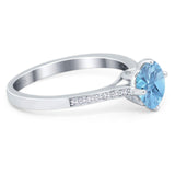 Art Deco Round Natural Stone Wedding Ring