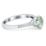 Art Deco Round Natural Stone Wedding Ring