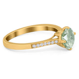 Art Deco Round Natural Stone Wedding Ring