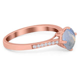 Art Deco Round Natural Stone Wedding Ring