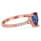 Pear Teardrop Natural Stone Wedding Ring