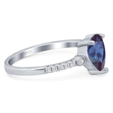 Pear Teardrop Natural Stone Wedding Ring