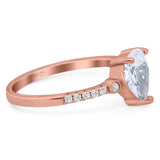 Pear Teardrop Natural Stone Wedding Ring