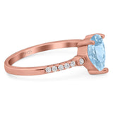 Pear Teardrop Natural Stone Wedding Ring