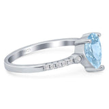 Pear Teardrop Natural Stone Wedding Ring