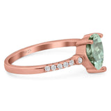 Pear Teardrop Natural Stone Wedding Ring