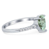 Pear Teardrop Natural Stone Wedding Ring