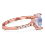 Pear Teardrop Natural Stone Wedding Ring