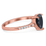 Pear Teardrop Natural Stone Wedding Ring