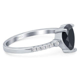 Pear Teardrop Natural Stone Wedding Ring