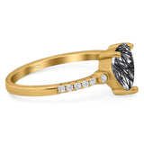 Pear Teardrop Natural Stone Wedding Ring