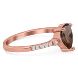 Pear Teardrop Natural Stone Wedding Ring