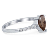 Pear Teardrop Natural Stone Wedding Ring