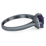 Round Natural Stone Wedding Ring