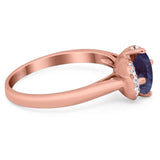 Round Natural Stone Wedding Ring