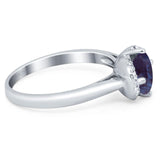 Round Natural Stone Wedding Ring