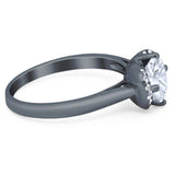 Round Natural Stone Wedding Ring