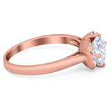 Round Natural Stone Wedding Ring