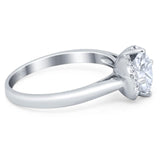 Round Natural Stone Wedding Ring