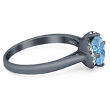 Round Natural Stone Wedding Ring