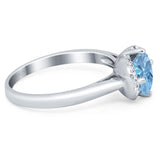 Round Natural Stone Wedding Ring