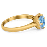 Round Natural Stone Wedding Ring