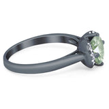 Round Natural Stone Wedding Ring