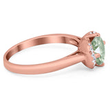 Round Natural Stone Wedding Ring