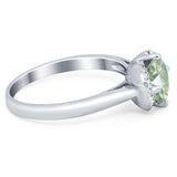 Round Natural Stone Wedding Ring