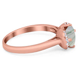 Round Natural Stone Wedding Ring