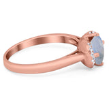 Round Natural Stone Wedding Ring