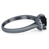 Round Natural Stone Wedding Ring