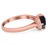 Round Natural Stone Wedding Ring